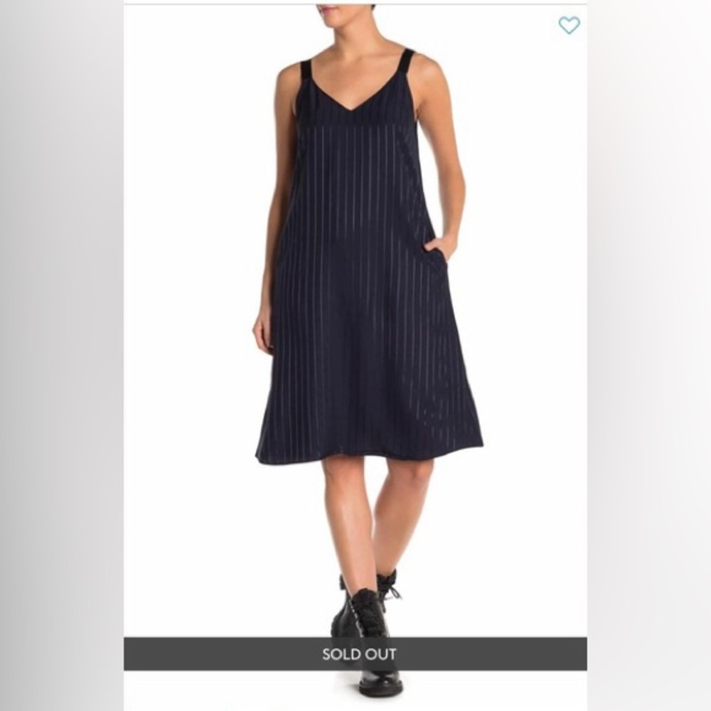 Rag & Bone ESTELL DRESS in night blue tonal stripe
